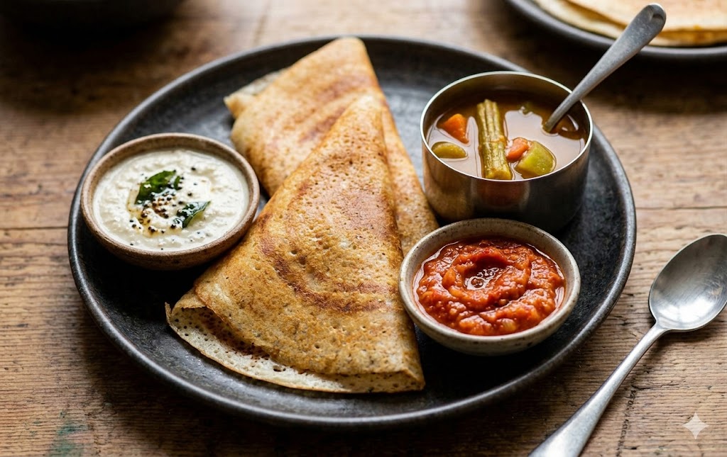 THATTU DOSA & COCONUT CHUTNEY